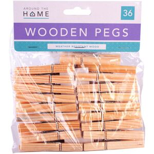 Wooden Clothes Pegs 36 Pack   36 stk.