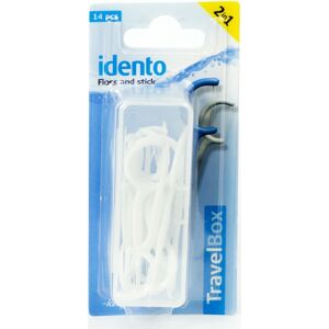 Idento Floss and Stick, TravelBox (hvid) (U)   14 stk.