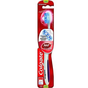 Colgate 360 Optic White Tandbørste - Medium - Lilla