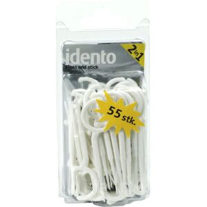 Idento Floss and Stick 2 in 1 Hvid   55 stk.