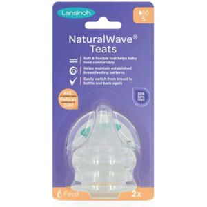 Lansinoh Natural Wave Teats Slow Flow - Small   2 stk.