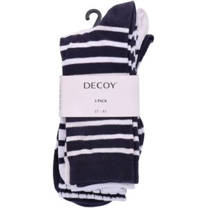 Decoy Socks 3 Pack Navy/White With Stripes Dots 37-41   3 stk.