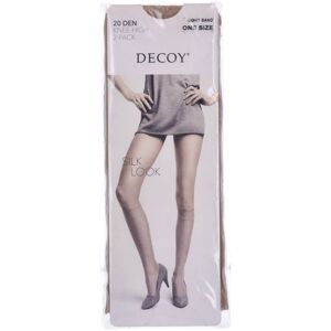 Decoy Silk Look (20 Den) Light Sand 2-Pack Knee High One Size