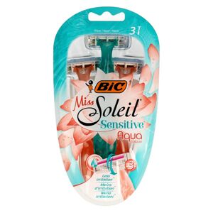 Bic Shaver Miss Soleil 3 Sensitive Aqua Colours   3 stk.