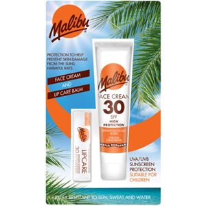 Malibu Face Cream & Lipbalm Blister Pack SPF30 40 ml 2 stk.