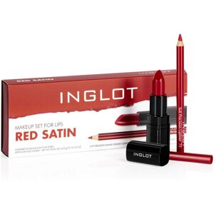 Inglot Makeup Set For Lips - Red Satin (U)   2 stk.