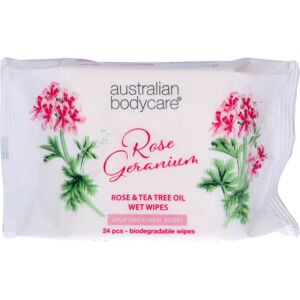 Australian Bodycare Rose & Tea Tree Oil Wet Wipes   24 stk.