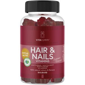 Vitayummy Hair & Nails Vitamins Rhubarb   60 stk.