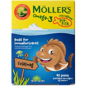 Møllers Tran Omega-3 Gelé-Fisk Cola   45 stk.