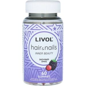 Livol Hair & Nails Inner Beauty Skovbær Gummies (Stop Beauty Waste)   60 stk.