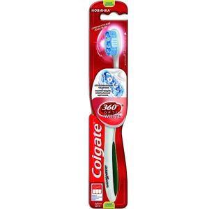 Colgate 360 Optic White Tandbørste - Medium - Grøn