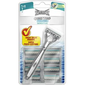 Wilkinson Sword Quattro Titanium Sensitive   8 stk.