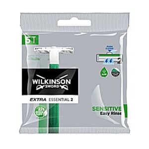 Wilkinson Sword Extra Essential 2 - Sensitive Easy Rinse   5 stk.