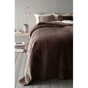 TILY sengetæppe - enkeltseng 180x260 cm Brun