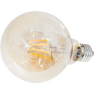 Filament dekorationspære, LED dæmpbar globe, E27, 4W, Ø 125 mm amber Amber