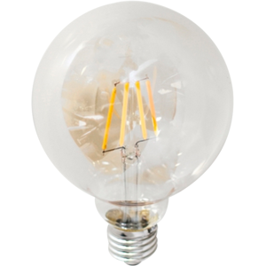 Filament dekorationspære, LED dæmpbar globe, E27, 4W, Ø 95 mm amber Amber