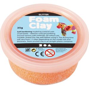 Foam Clay Modellermasse   Glitter   Orange