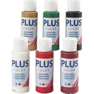 Plus Color Hobbymaling   6x60 Ml   Julefarver