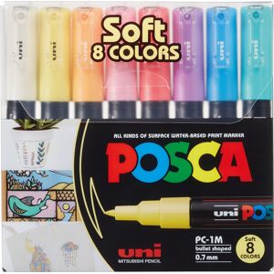 Posca Marker   Pc-1m   0,7-1 Mm   8 Pastelfarver