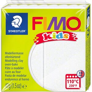 Fimo Kids Ler, 42 G, Hvid Glitter