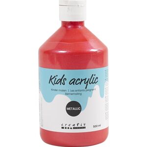 Creativ Company Akrylmaling   500ml   Metallic   Rød