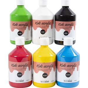 A-Color Primær akryl maling - Glansfuld - 6x500ml A-Color Primær akryl maling - Glansfuld - 6x500ml