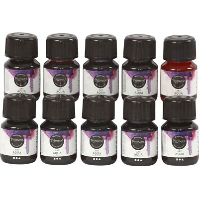 CC Hobby Akvarelfarver - Sortiment, sortede farver - 10x30ml - Akvarelfarver CC Hobby Akvarelfarver - Sortiment, sortede farver - 10x30ml - Akvarelfarver