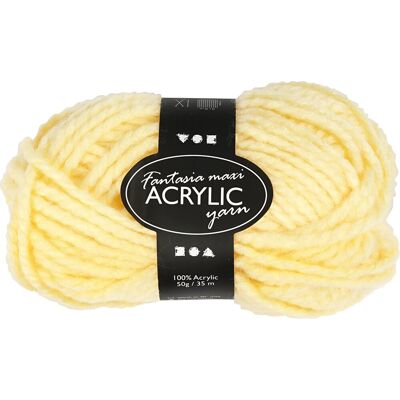 Fantasia Maxi Akrylgarn 50g Lys Gul Fantasia Maxi Akrylgarn 50g Lys Gul