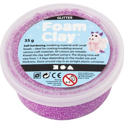 Foam Clay Modellermasse Glitter Lilla Foam Clay Modellermasse Glitter Lilla