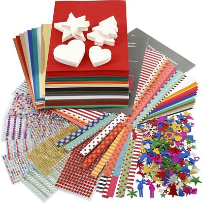 CC Hobby Julepapir-Set - Farverige Dekorationer CC Hobby Julepapir-Set - Farverige Dekorationer