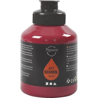 Pigment Art School Mørkerød Semi-opaque Maling - Maling Pigment Art School Mørkerød Semi-opaque Maling - Maling