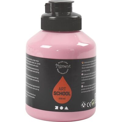 Pigment Art School maling - Støvet Rose - Uigennemsigtig - 500ml - Maling Pigment Art School maling - Støvet Rose - Uigennemsigtig - 500ml - Maling