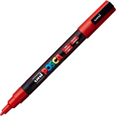 Posca Marker Pc-3m F 1,3 Mm Red Posca Marker Pc-3m F 1,3 Mm Red