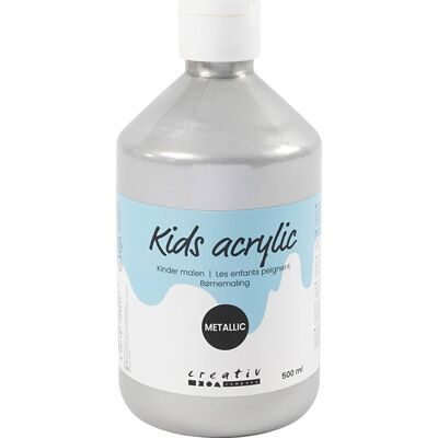 Creativ Company Akrylmaling 500ml Metallic Sølv Creativ Company Akrylmaling 500ml Metallic Sølv