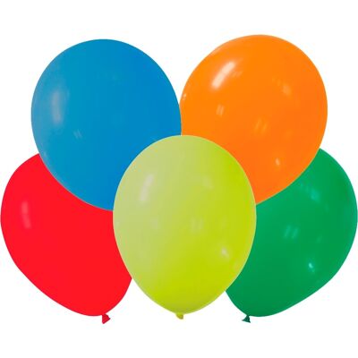No-Name Ballon, Multifarvet, 23 Cm, 30 Stk. Ass. No-Name Ballon, Multifarvet, 23 Cm, 30 Stk. Ass.