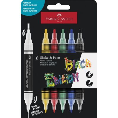 Faber-Castell Akrylmarker Klassisk 6 Farver Faber-Castell Akrylmarker Klassisk 6 Farver
