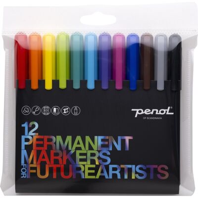 Penol Future Artist Permanente Markere 12 Farver Penol Future Artist Permanente Markere 12 Farver