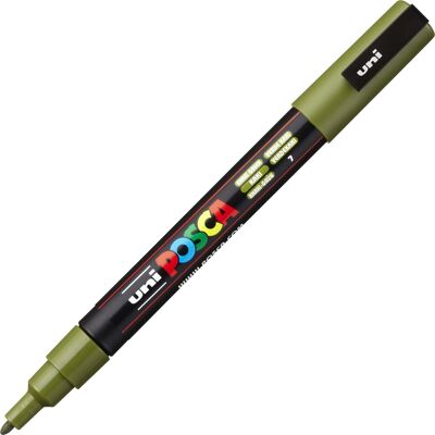 Posca Marker Pc-3m F 1,3 Mm Khaki Green Posca Marker Pc-3m F 1,3 Mm Khaki Green