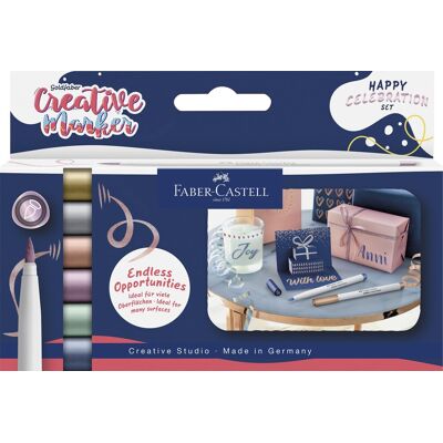 Faber-Castell Creative Marker, Celebration, 6 Farv Faber-Castell Creative Marker, Celebration, 6 Farv