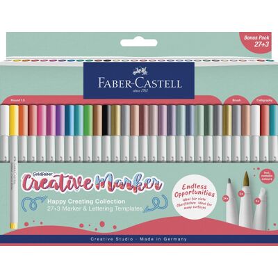 Faber-Castell Creative Marker Sæt, 30 Stk. Faber-Castell Creative Marker Sæt, 30 Stk.