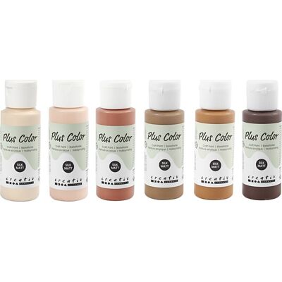 Plus Color Hobbymaling 6x60 Ml Naturfarver Plus Color Hobbymaling 6x60 Ml Naturfarver