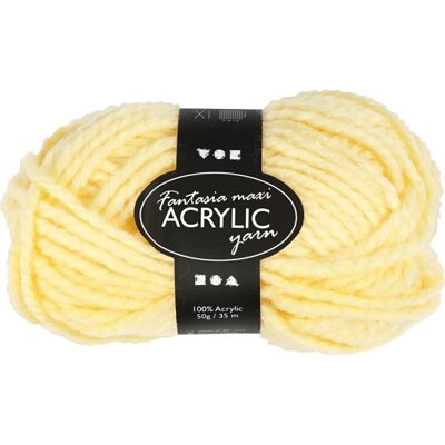 Fantasia Maxi Akrylgarn 50g Lys Gul Fantasia Maxi Akrylgarn 50g Lys Gul