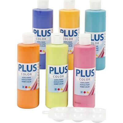 Plus Color Maling - Akryl, 6x250ml - Maleri Plus Color Maling - Akryl, 6x250ml - Maleri
