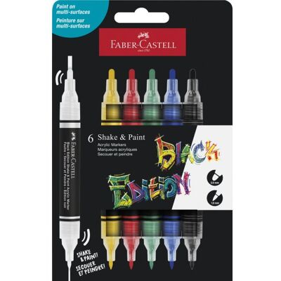 Faber-Castell Akrylmarker Klassisk 6 Farver Faber-Castell Akrylmarker Klassisk 6 Farver