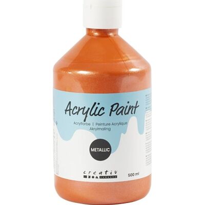Creativ Company Akrylmaling 500ml Metallic Orange Creativ Company Akrylmaling 500ml Metallic Orange