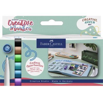 Faber-Castell Creative Marker, Haven, 6 Farver Faber-Castell Creative Marker, Haven, 6 Farver