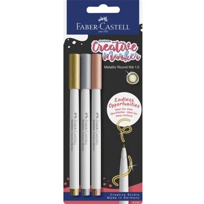 Faber-Castell Creative Marker, 1,5 Mm, 3 Farver Faber-Castell Creative Marker, 1,5 Mm, 3 Farver