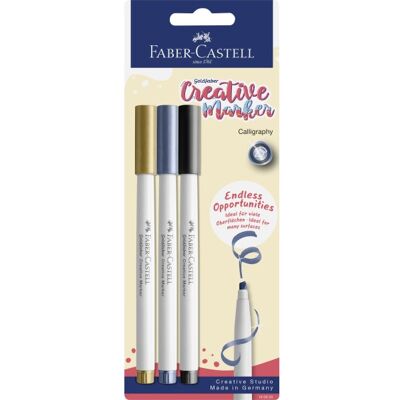 Faber-Castell Creative Marker, Calligraphy, 3 Farv Faber-Castell Creative Marker, Calligraphy, 3 Farv