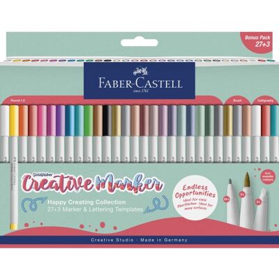 Faber-Castell Creative Marker Sæt, 30 Stk. Faber-Castell Creative Marker Sæt, 30 Stk.