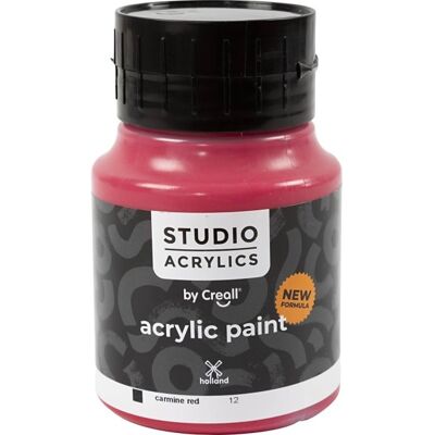 Creall Akrylmaling, 500 Ml, Dækkende, Carmine Red Creall Akrylmaling, 500 Ml, Dækkende, Carmine Red